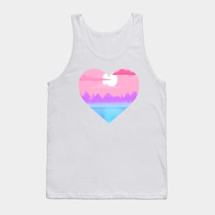 Catgender waterscape subtle heart Tank Top